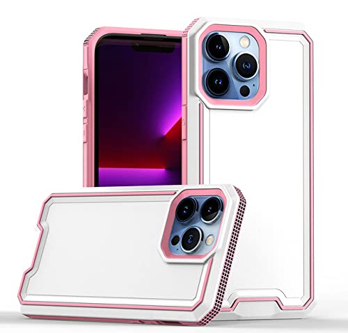 Coque mate antichoc pour iPhone 14 Plus et 12 Pro Max en PC dur bicolore blanc