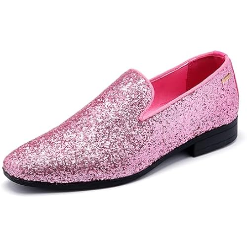 UUBARIS Mens Dress Loafers Tuxedo Suit Slip on Shoes