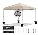 Sekey Premium Pop Up Pavillon 3x3 Wasserdicht Stabil Winterfest, Faltpavillon 3 x 3 m mit Verdickten Röhren, Partyzelt Rennzelt Faltbar, Höhe Verstellbar 250-270 cm, Khaki