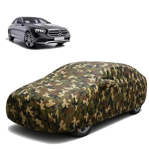 Image of Sulfar 100% Waterproof Car Body Cover Compatible with Mirror for Mercedes Benz E250 with Long Lasting Durable Material (Triple Stitched, Full Bottom Elastic, Camouflage Army)