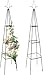 Produktbild anaterra® Rosenbogen - Set, 2 Stück, Freistehend, Stabil, Metall, Grün - Rankhilfe, Gartenbogen, Rankbogen, Rosenhilfe, Rosen Torbogen, Rankgitter für Hochzeit, Garten, Balkon (Rosenpyramide, 13mm)