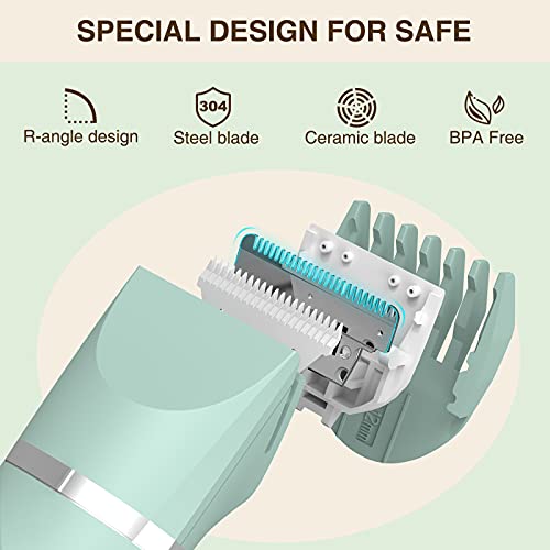 Waterproof Bikini Trimmer Women Electric Razor For Bikini Legs Pubic Hair Rechargeable Electric Shaver For Women Hair Removal With Snap-In Ceramic Blades Ip7X Washable Head,Wet And Dry Use,Green #TOP1