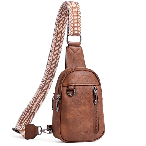 Image of cakang Womens Sling Bag Crossbody Bags for Women Vegan Leather Sling Backpack Daypack Fanny Pack Crossbody Purse Travel