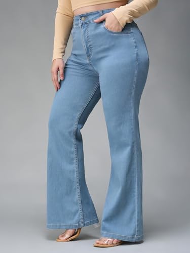 Image of Miss Chase A+ Women's Bootcut High Rise Stretchable Denim Jeans