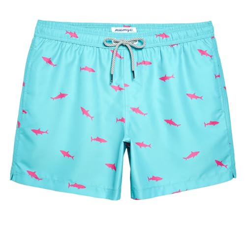 Image of maamgic Mens Swim Trunks 5 Inch with Mesh Lining, Quick Dry Mens Bathing Suit, Swim Shorts for Swimming and Beach