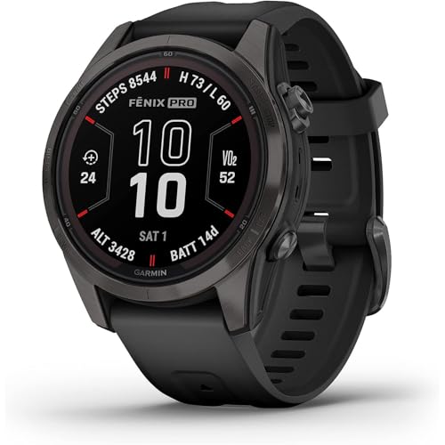 Garmin Fenix 7S Pro Solar, Sapphire, Carbon Gray DLC Titanium, Black Bundle with 2 Year Enhanced Protection Pack - Image 3