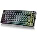 Redragon K681 Pro 75% Kabellose Mechanische Gaming Tastatur mit Knopf, QWERTZ, BT/USB-C/2,4G, Gasket Struktur, Hot-swap, Software, PBT Tastenkappen, RGB Creamy Sound 4000mAh Mechanische Tastatur