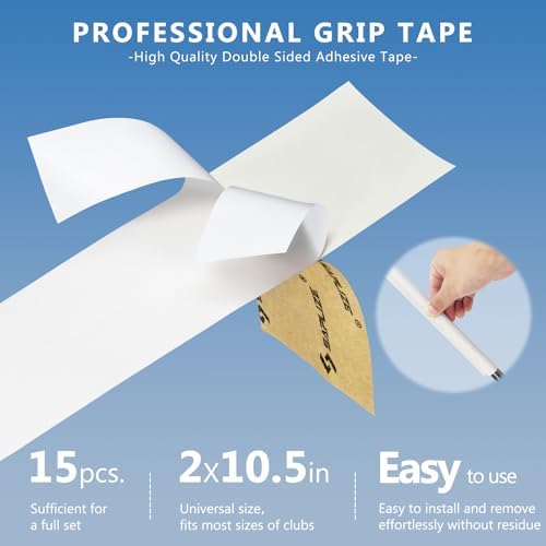 SAPLIZE Golf Regriping Kit with 15 Tapes, 5oz Solvent, Vise Clamp, Hook Blade - 2