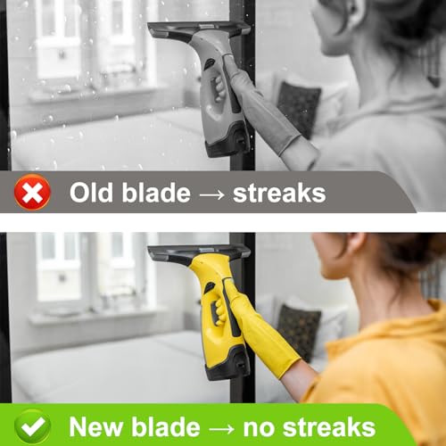 YUNYU Ersatz-Gummilippen (280mm, 4er-Pack) – Kompatibel mit Karcher Fenstersaugern WV1, WV2, WV5, WV50, WV55, WV60, WV75