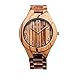 Produktbild Qqzmd Wooden Watches Holztisch Zebra Holz Japanische Bewegungs-Quarz-Uhr ursprüngliche Ökologische Mode Uhr-Paar-Uhr Gifts