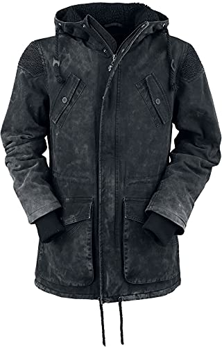 Parka homme Rock Rebel by EMP fini les coupes larges adoptez le cordon de serrage unique