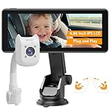 acer Baby Car Camera Rear Facing -1080P Car Seat Camera with 940nm Night Vision, 360° Rotating Carseat Mirror, Easy Install, Wide HD View for Infant Safety & Peace of Mind