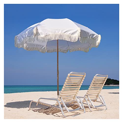 Sombrilla con protección solar y botón inclinable para terraza y playa