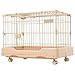 BTM ウサギケージ 犬 猫ケージ 小動物用 室内飼い 引き出しトイレ付 掃除簡単 移動便利 キャスター付 スチール製 天井扉 脱走防止 いぬ ネコ うさぎ ハムスター 頑丈 キャット 休憩所 ペット用品