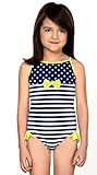 LORIN Mädchen Kinder Badeanzug Einteiler Bademode Beachwear Badeanzug 3-10 Jahre Gr. 3-4 Jahre, weiß blau gelb
