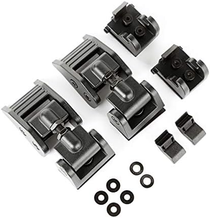 Rugged Ridge 11210.17 Hood Catch Kit, Textured Black; 07-18 Jeep Wrangler JK