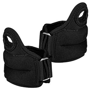 Belle Vous pols gewichten set van 2-0,5 kg enkelgewichten of polsgewichten voor dames en heren – 2x pilates yoga fitness training gewicht – Zwart