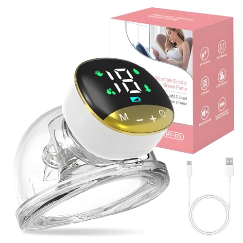 HyAdierTech Sacaleches Eléctricos Portátil, Sacaleches Manos Libres con 4 Modos y 12 Niveles de Succión, Pantalla LED, Embudo de 24 mm, Capacidad 180 ml, Bajo Ruido y Silencioso, Sin BPA