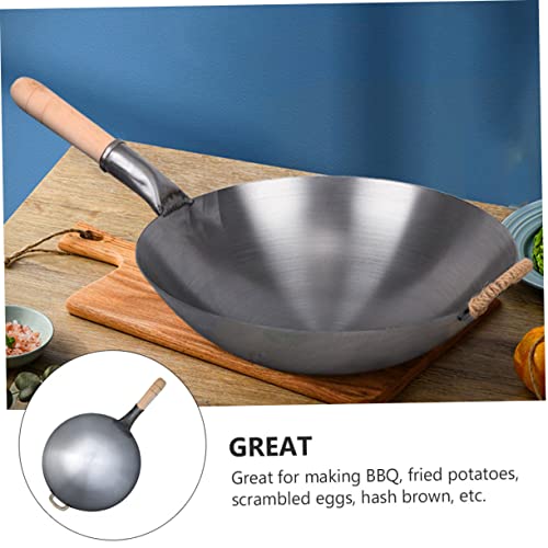 Cabilock Wok de acero con mango de madera y recubrimiento antiadherente miniatura 4