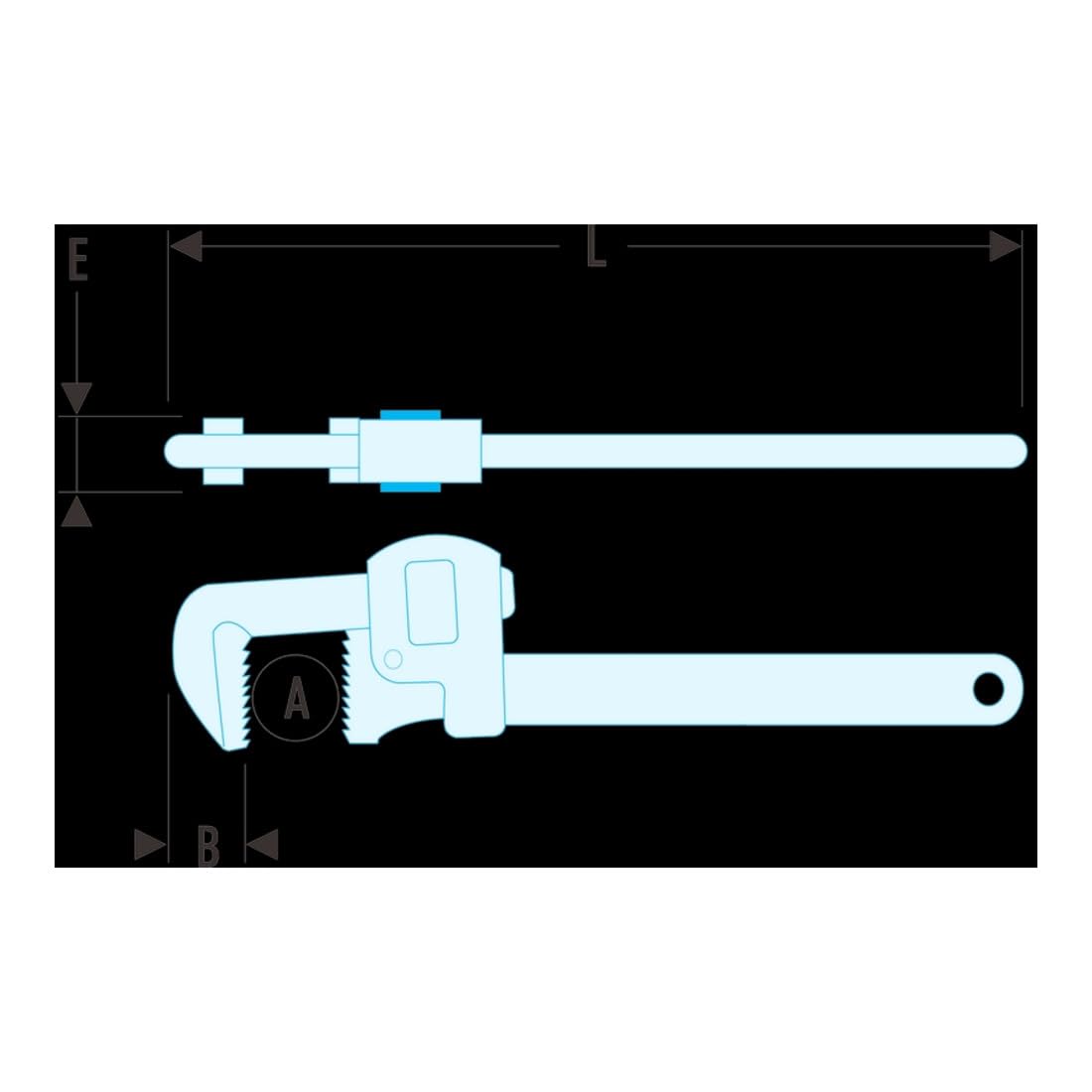 Facom 131A.24SLS-Llave Modelo Stillson 24" SLS