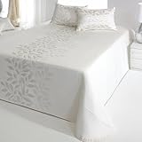  Colcha Jacquard Reig Martí Mod. Perline Crudo color 00 (Cama 150/160 (235x270 cm.))