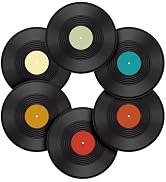 Leptetek 6-Pack 12" Vintage Vinyl Records - Decorative Wall Art For Music Lovers, 70s-90s Rock & Roll Aesthetic