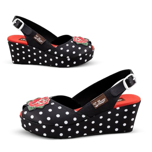 Image of Hot Chocolate Design Funky Women's Peep Toe Wedge Sandals