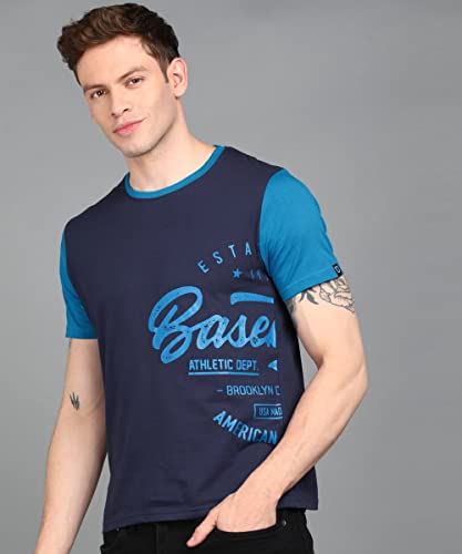 Image of Urbano Fashion Men's Graphic Printed Round Neck Half Sleeve Slim Fit Cotton T-Shirt
