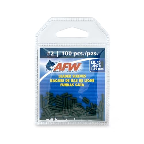 American Fishing Wire Single Barrel Crimp Sleeves, Size #2/.047