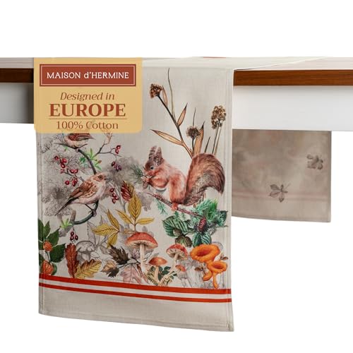 Maison d'Hermine cotton table runner, 72"