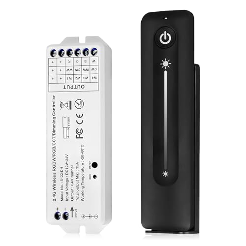 RGB LED Controller, LED Dimmer Controller Steuerung mit 2.4G RF Touch Dimm Fernbedienung, LED Streifen Controller, Dimmen Controller für RGB, CCT, Led Downlight, und Einzelfarbe LED Streifen