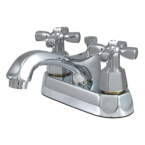 Kingston Brass KS4261HX Homestead 4-Inch Centerset Lavatory Faucet with Pop-Up, Polished Chrome