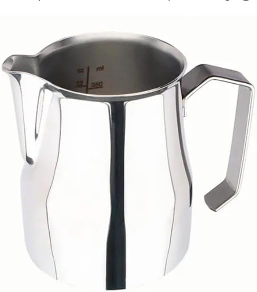Metallurgica Motta Professional Europa Stainless Steel Milk Frothing Pitcher, 17 oz, with Graduated Measurements for Making Cappuccino or Latte