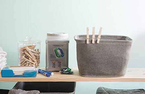 Dii Variegated Trapezoid Storage Bin, Zig Zag Stitch, Gray, Medium #TOP6