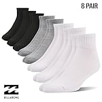 Billabong Mens Socks 8 Pairs Ankle Socks for Men Premium Athletic Shoe Size 8-12 - Image 2