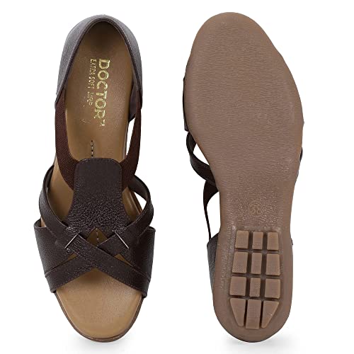 Image of DOCTOR EXTRA SOFT Women's Sandals Ortho Care Orthopaedic Diabetic Daily Use Dr Sole Footwear Casual Stylish Chappals Slippers for Ladies & Girl's K-537