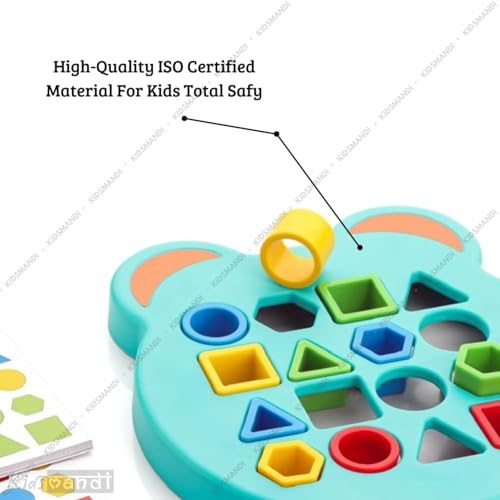 Image of Kids Mandi Matching Educational Game | Shape & Color Recognition Learning Toy | Cognitive Skill Development