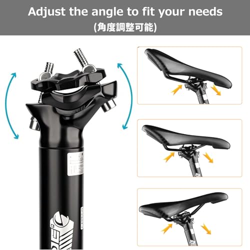 image for Azarxis Bike Seatpost Bicycle Seat Post 27.2 30.9 31.6 400mm Adjustabl