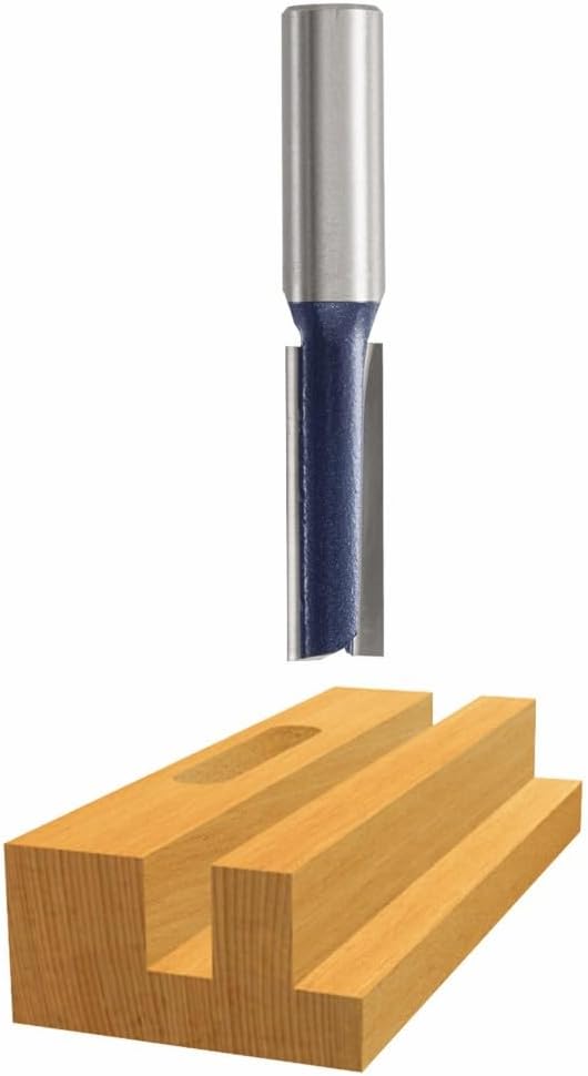 Bosch 85225M 3/8 in. x 1 in. Carbide Tipped 2-Flute Straight Bit