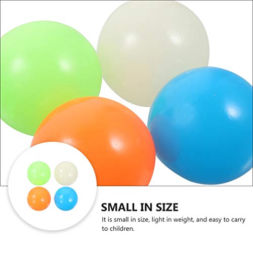 Bola de descompressão fluorescente YARDWE 4 peças para decoração de teto de parede de Natal 65 mm