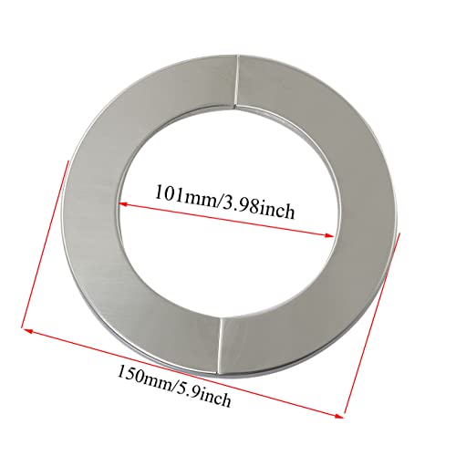 Image of 2pcs Wall Split Flange 101mm Stainless Steel Round Escutcheon Plate Wall-mounted Water Pipe Cover Accessories for Pipes