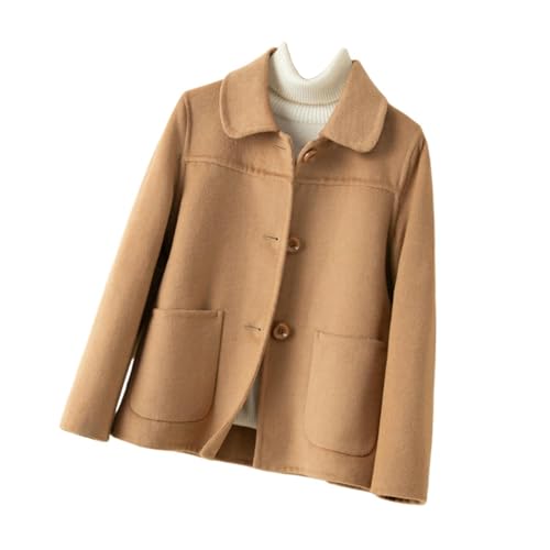 Chaqueta de tweed para mujer evita el frío con elegancia abrigo de cachemira talla M