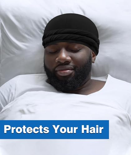 Turbante durag de satén Babalet para hombre y mujer gorro de dormir 6