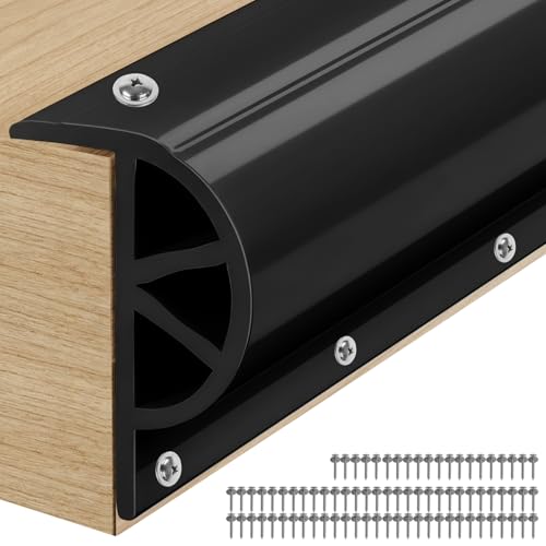 WTMORE Boat Dock Bumpers, 32 Feet Dock Edging Guard for Piling and Pier Rub Rail for Boats Protection, Dock Fenders Bumpers Includes Mounting Screws, Black