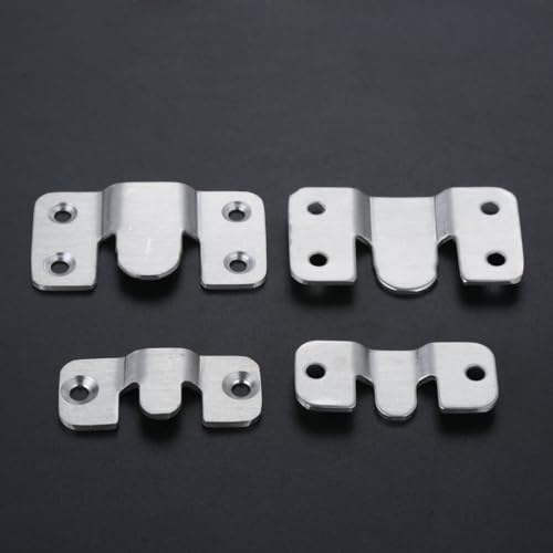 Image of 10 /2 Pcs Stainless Steel Picture Frame Hook Wall Hanger Fasteners for Photo Frame Picture Hanging Bracket Furniture Hardware - (Color: 19 x 44mm 2PCS)