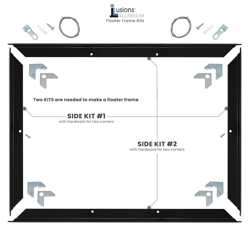 Creative Mark Illusions Metal Floating Frame Kit Pairs for Canvas - Gold - Two 8" Sides - Metal Frame Kit for 7/8 inch Deep Canvases - For Gallery Wall, Art Panels, Modern Décor by Creative Mark - Image 5