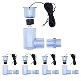 SS2 Float Switch L Shape, Compatible with Safe-T-Switch for HVAC Drain Pan Condensate Outlet, AC Water Level Switch with 3/4 Inch Adapter and 6Ft Wire(5, Transparent Blue)