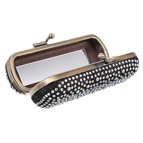 Healeved Vintage Lipstick Kit Makeup Storage Box Mirror Portable Lipstick Case for Travel Anti-breakage Alloy Case Chinese Design
