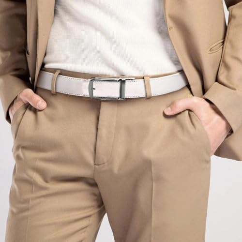 Genuine Luxury Men's Leather Belt With Metal Automatic Buckle2