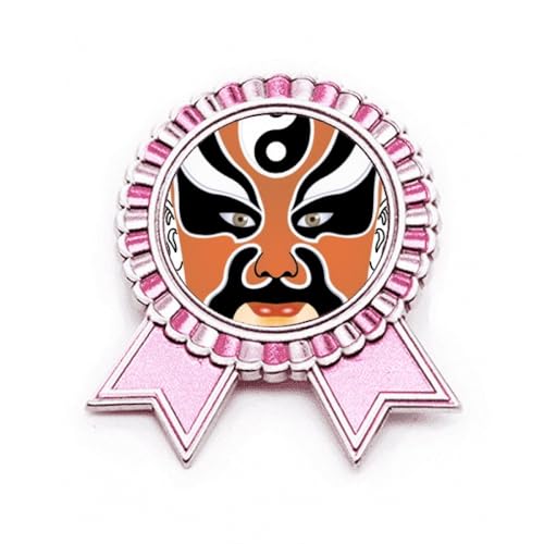 Broche opéra de Pékin rose, idée cadeau originale pour passionnés d'art